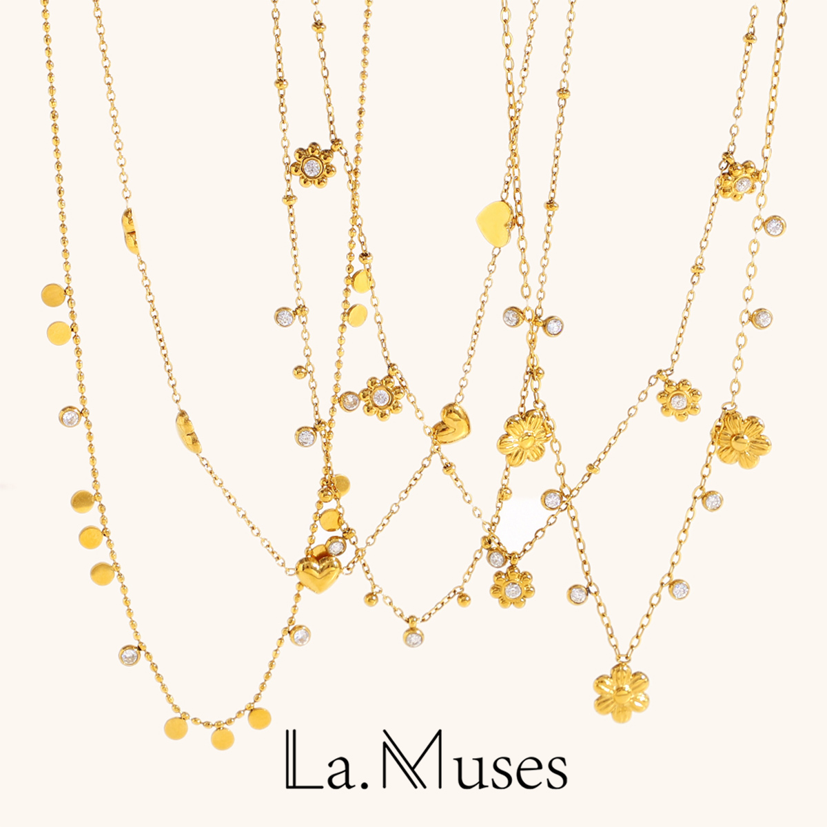 Butterfly Clasp Deployant - La. Muses-colgante de cuentas de flor