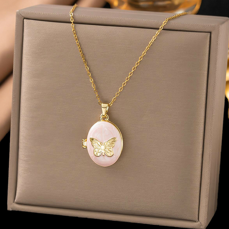 ANENJERY Collar con Colgante d - Butterfly Clasp Deployant reseña y precio