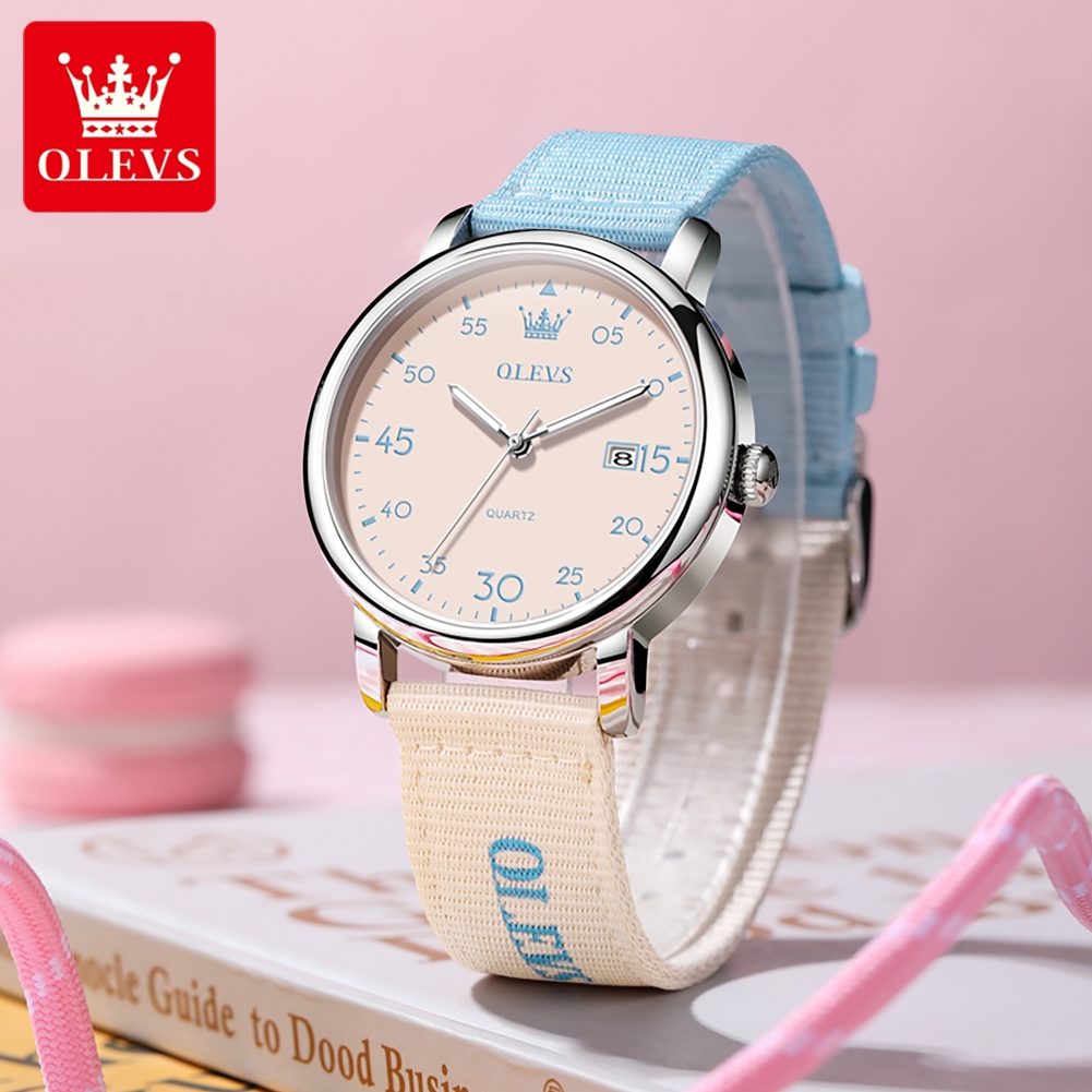 Reloj de Cuarzo OLEVS, Nuevo,  - Canvas Strap Watch reseña y precio