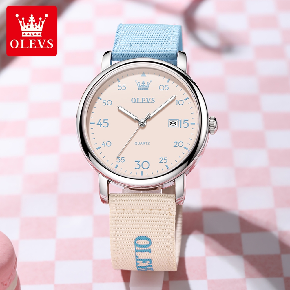 Reloj de Cuarzo OLEVS, Nuevo,  - Canvas Strap Watch reseña y precio